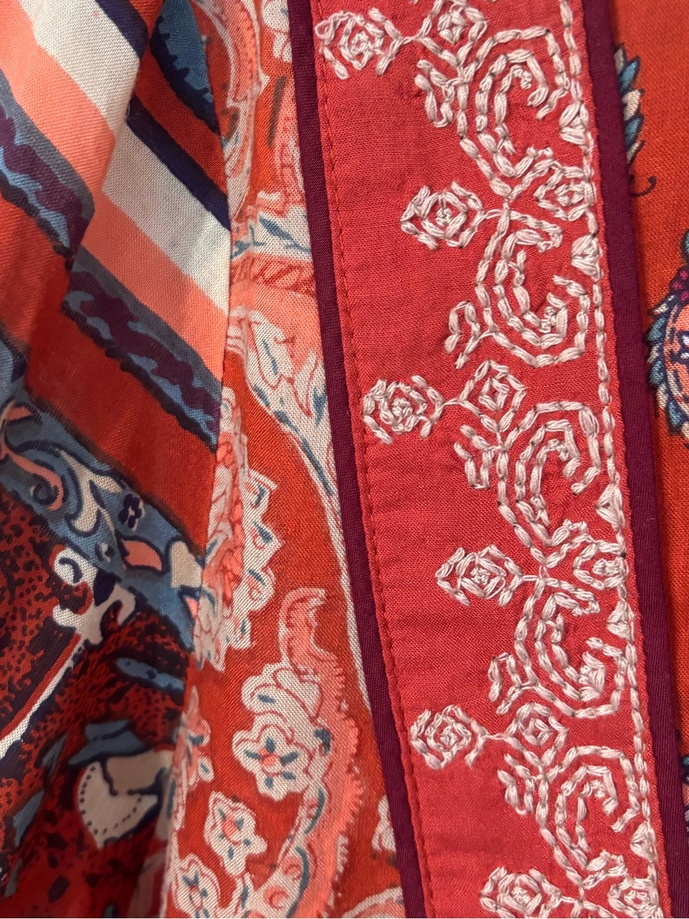 Lucky Brand Paisley Blouse Medium - Picture 3 of 4